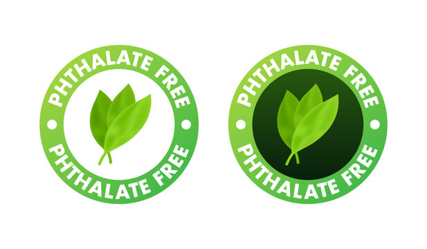 Phthalate free sign, label. Product with no phthalate added icon. Vector stock illustration.