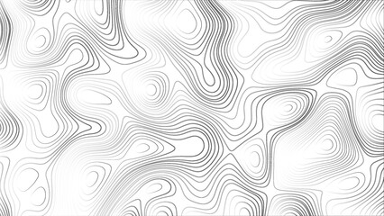 Abstract topographic map, vector background with height lines. Topographic map white abstract background with contour lines. The concept of conditional geographical pattern and topography map.