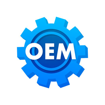 OEM - Original Equipment Manufacturer. Vector stock illustration.