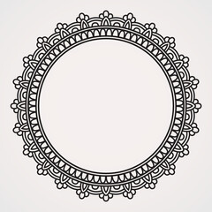 decorative frame circular pattern mandala. suitable for henna, tattoos, photos, coloring books. islam, hindu,Buddha, india, pakistan, chinese, arab