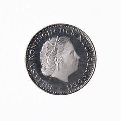 Dutch 1 guilder coin.