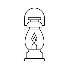 Oil Lamp icon design. isolated on white background. vector illustration