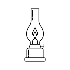 Oil Lamp icon design. isolated on white background. vector illustration