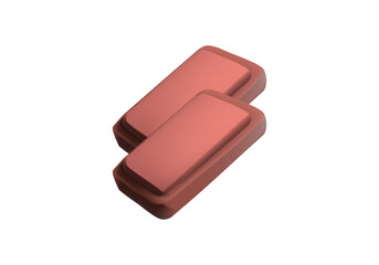 Chocolate. Pieces, shavings, cocoa fruit. 3d realistic vector icon design