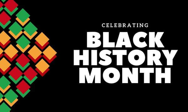 Celebrating Black History Month. American and African History celebration text animation