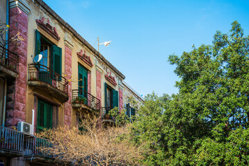 Street view of downtown in Messina, Italy