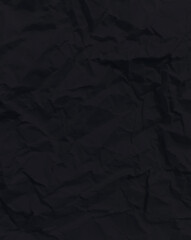 Abstract seamless and grunge vintage old-looking realistic crumble or wrinkled black paper texture background.