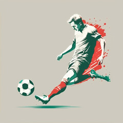 Fototapeta na wymiar The Art of the Goal: Illustrations of Iconic Soccer Moments (AI Generated)