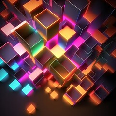 coloured shapes Created with Generative AI