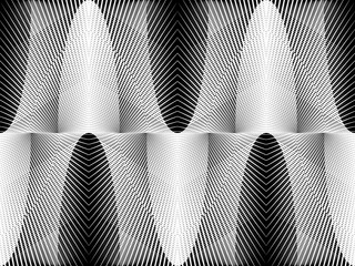 geometric seamless pattern, ornament, abstract halftone lines background, fashion print, vector decorative texture