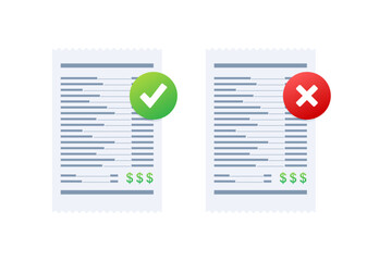 Success approved payment check mark. Vector stock illustration.