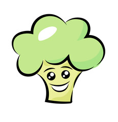 Uśmiechnięty brokuł ilustracja