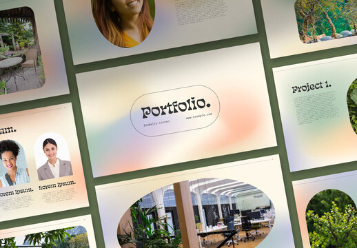 Portfolio with Pastel Gradients