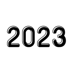 2023 happy new year icon symbol sign for apps and websites with transparent background PNG