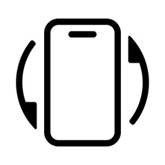 Rotate Mobile phone icon. Screen rotate symbol for apps and websites with transparent background PNG