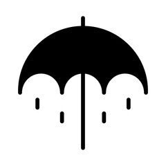 Umbrella icon. Parasol symbol. Rain, weather, meteorology sign for apps and websites with transparent background PNG