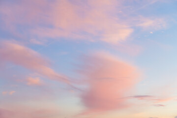 beautiful pink clouds at sunset, sunrise. pink, fabulous