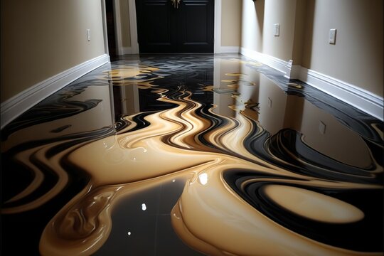 Modern floor coverings interior marble and epoxy