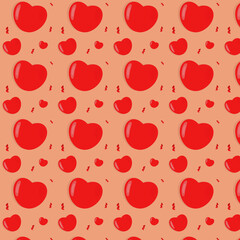 pattern with many hearts