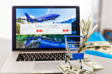 booking online concept, travel planning