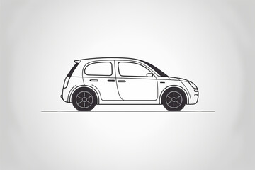 Car illustration vector icon design. Automobile creative logo template for automotive business or transportation. Ai generated