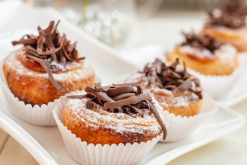 chocolate cupcake with icing