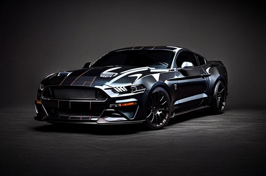 car, golden car, neon car, white car, black car, sports car wallpaper concept, new car launch, car, dark, sport, ai generated