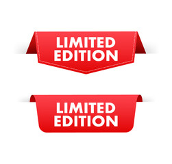 Limited Edition ribbon, label. Vector stock illustration