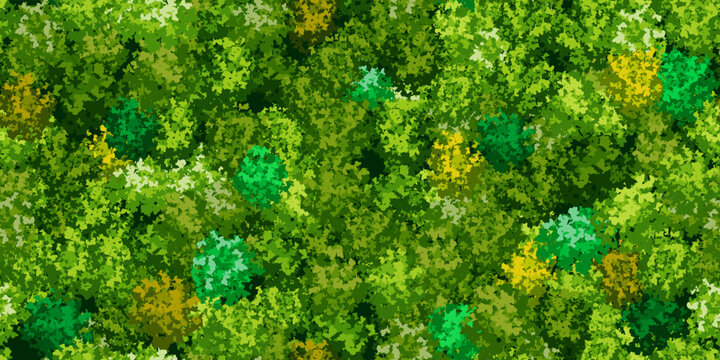 Fototapeta Bright green wall seamless pattern with moss texture. Vector background. Vertical garden concept for home or office. Eco scandinavian interior. Growing decorative plants. Greenery wallpaper