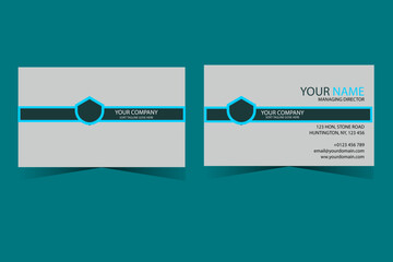 Modern creative business card template. Modern Business Card - Creative and Clean Business Card Template. Elegant luxury clean dark business card Vector illustration, 