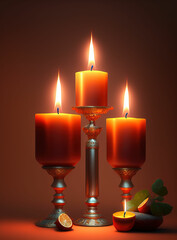 Beautiful candles. Generative AI