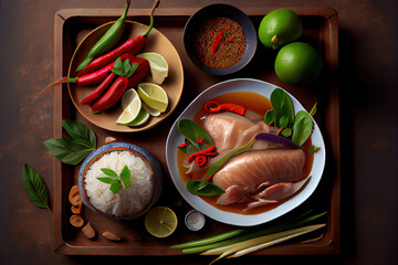 Homemade Thai Gai Yang food