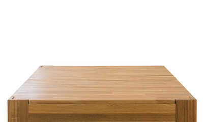 Wooden dinner table surface png illustration. Natural wood furniture close view. Table top isolated over transparent background