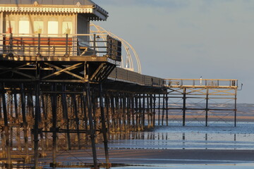 Southport pier on the beach