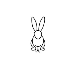 Hand drawn rabbit icons