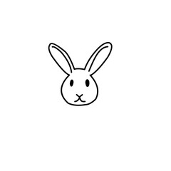 Obraz na płótnie Canvas Hand drawn rabbit icons