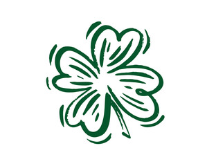 St. Patrick's Day. Retro Style Emblems leaf clover.	
