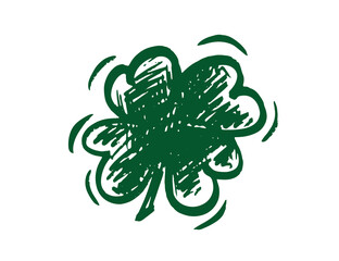 St. Patrick's Day. Retro Style Emblems leaf clover.	
