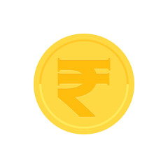 ルピーの記号･₹の刻印が入ったお金・コイン - インドの通貨のイメージ素材