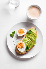 Avocado toast with egg