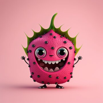 Cute Cartoon Dragonfruit Character