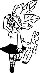 caricatured human emotion on white background - Drama Lama