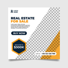Social media post template for real estate sale
