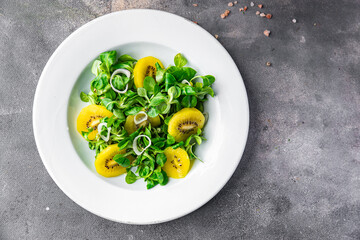 kiwi salad snack meal on the table copy space food background rustic top view