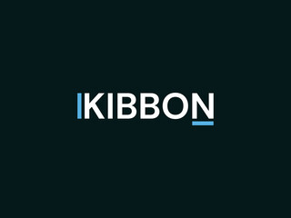 Kibbon Typography Logo, Kibbon logo design, Kibbon logo design template