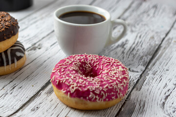 Doughnut and coffee