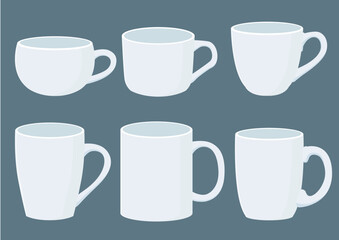 coffee cup white on gray background illustration vector
