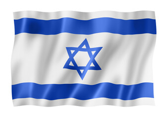 Israeli flag isolated on white - 562805121