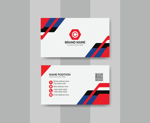 Professional white modern business card design template