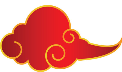 red cloud for decoration of chinese new year